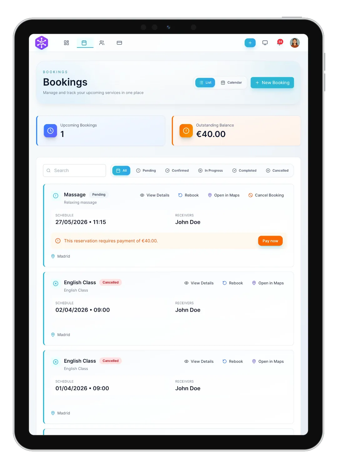 ServEase customer portal